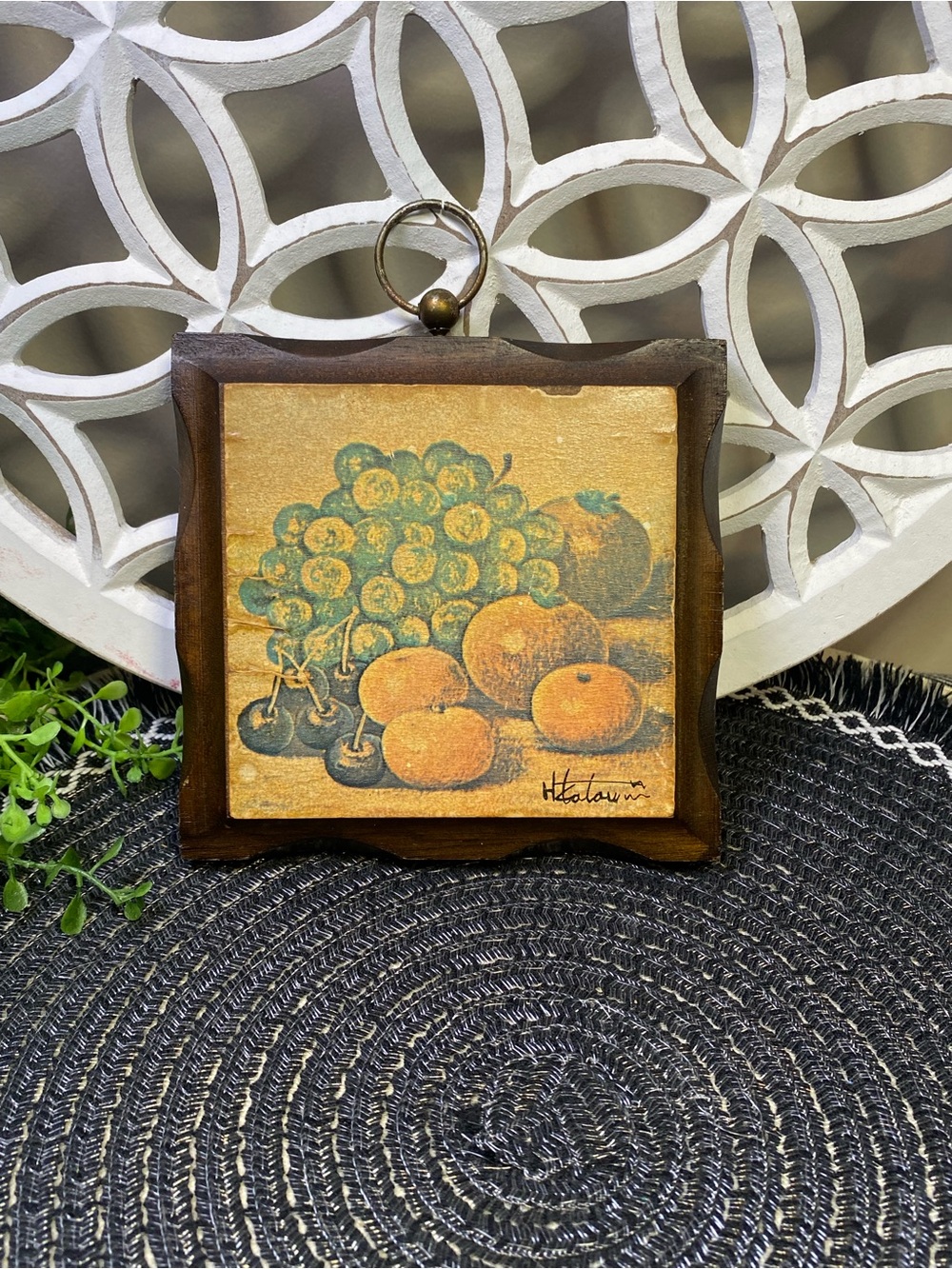 Vintage 1970’s HOMCO still life fruit wall plaque‎ (Home Interiors & Gifts)
